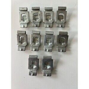 10 Pack of Industrial Silver Steel Metal Shelf Clips by Republic Steel